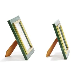 Aventurine Green and Gold Photo Frame Includes, Set of 2