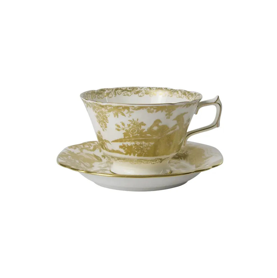Aves Gold Tea Cup & Saucer