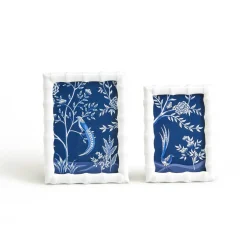 Aviary High Gloss Faux Bamboo Photo Frame, Set of 2