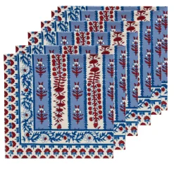 Avignon Napkins Red & Blue, Set of 6