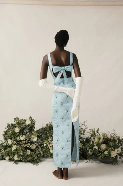 Ayak Dress in Blue Wildflower