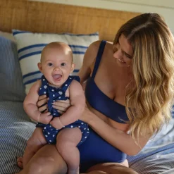 Baby Atlantic Dot Scalloped Bubble Romper
