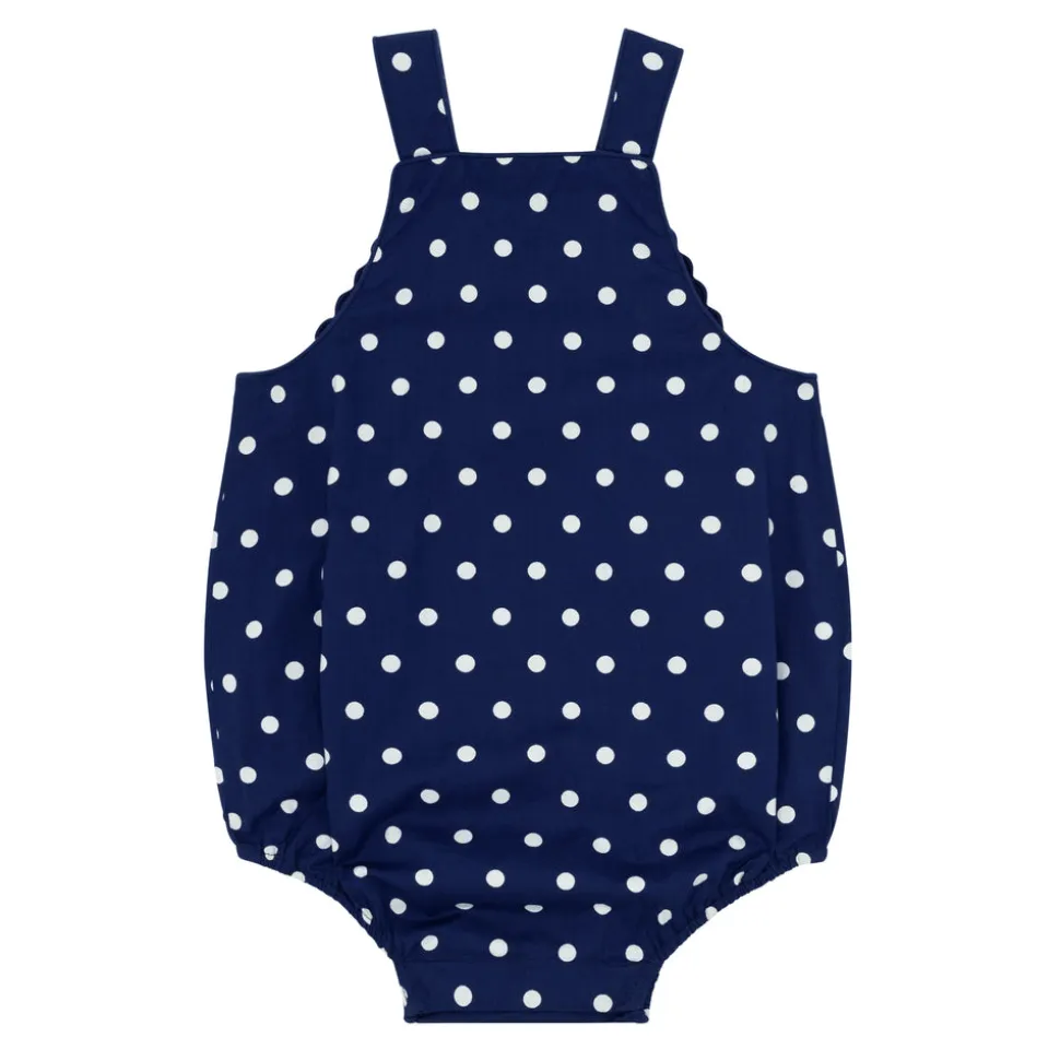 Baby Atlantic Dot Scalloped Bubble Romper
