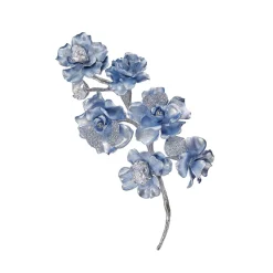 Baby Blue Cherry Blossom Aluminium Brooch