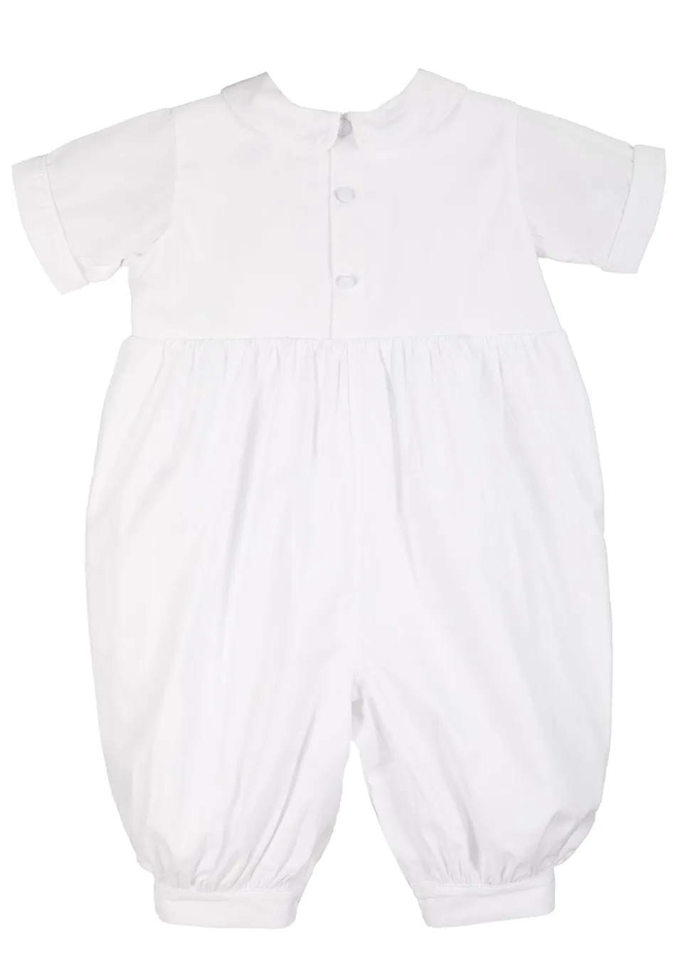 Baby Boys White Romper