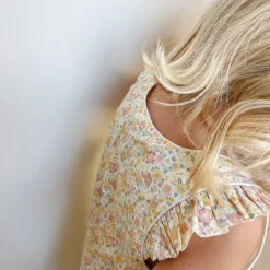 Baby Girls Marigold Floral Overalls