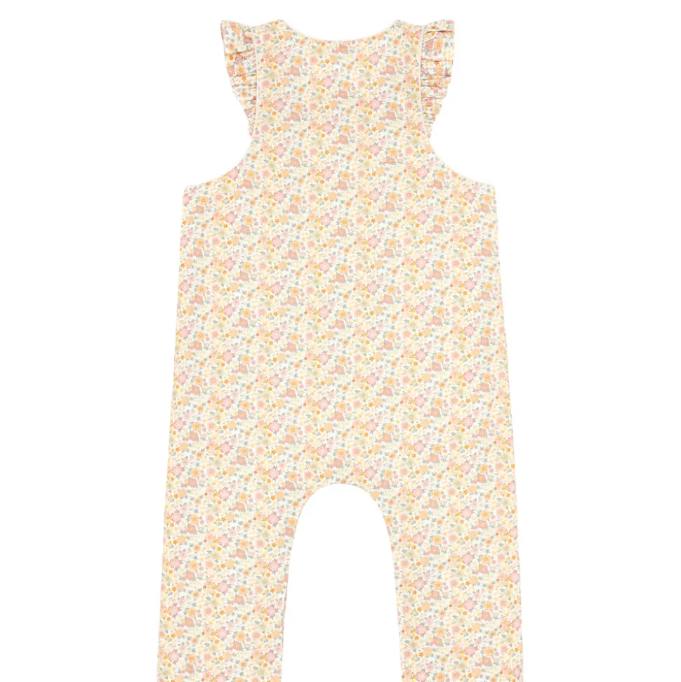 Baby Girls Marigold Floral Overalls