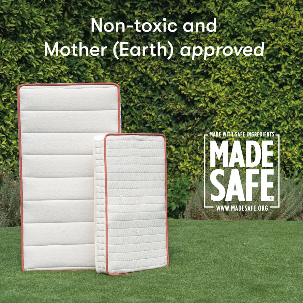 babyletto x Avocado Organic Mini Crib Mattress in White