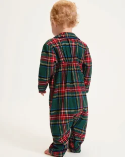 Baby's Brushed Twill Cambridge Romper in Kensington Tartan