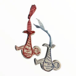 Baby's First Christmas Ornament in Red