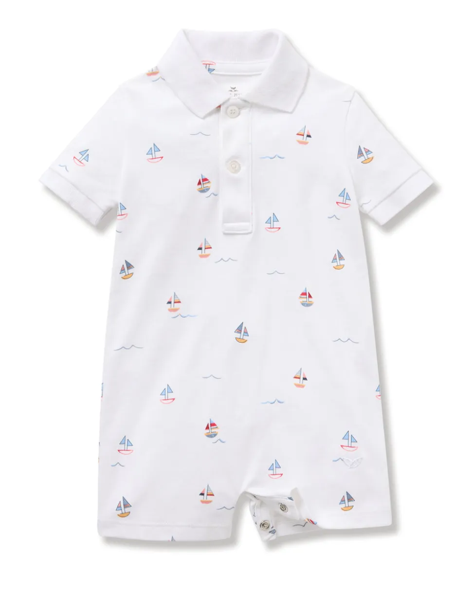 Baby's Pima Louis Play Romper in Bateau