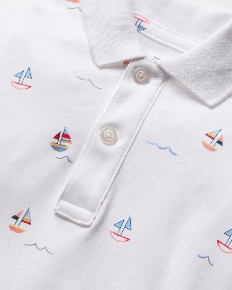 Baby's Pima Louis Play Romper in Bateau