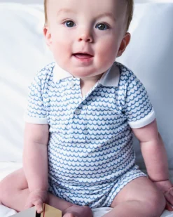 Baby's Pima Louis Play Romper in La Mer