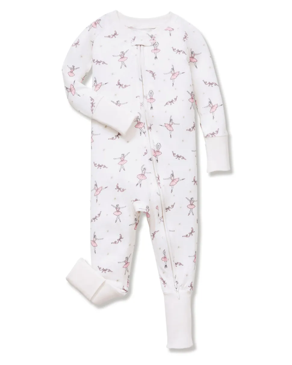 Baby’s Pima Peekaboo Romper in Sugar Plum Fairy
