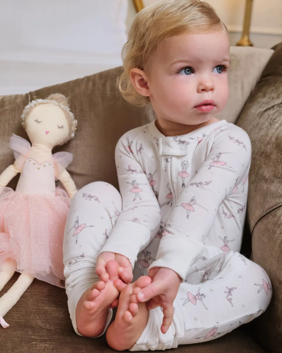 Baby’s Pima Peekaboo Romper in Sugar Plum Fairy