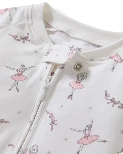 Baby’s Pima Peekaboo Romper in Sugar Plum Fairy