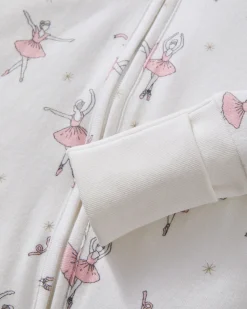 Baby’s Pima Peekaboo Romper in Sugar Plum Fairy