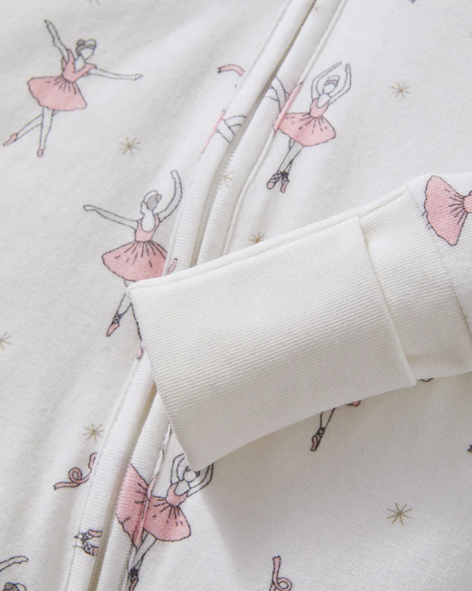 Baby’s Pima Peekaboo Romper in Sugar Plum Fairy
