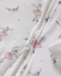 Baby’s Pima Peekaboo Romper in Sugar Plum Fairy