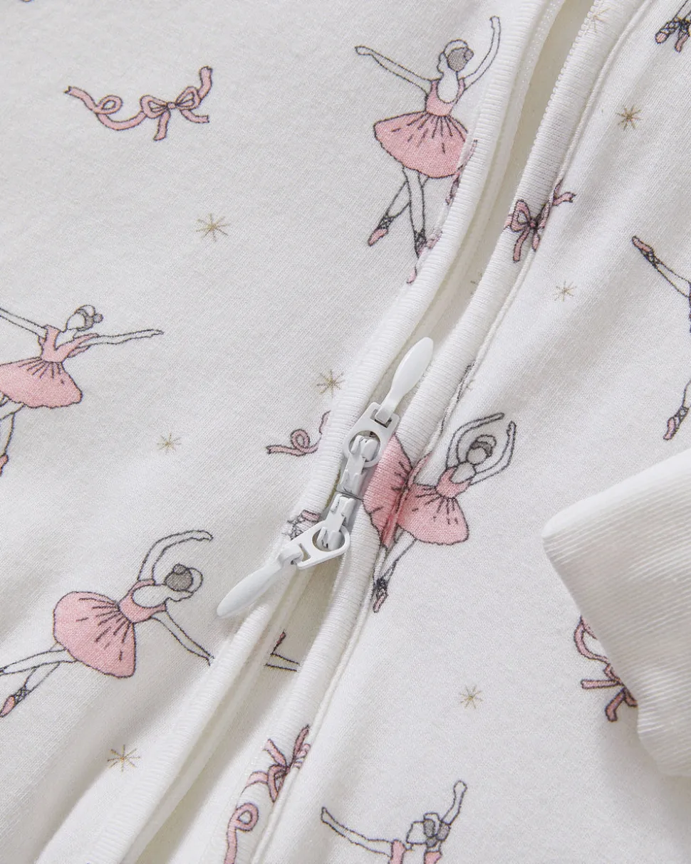 Baby’s Pima Peekaboo Romper in Sugar Plum Fairy