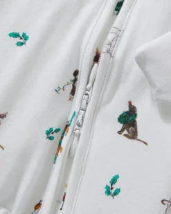 Baby’s Pima Peekaboo Romper in Jingle Paws