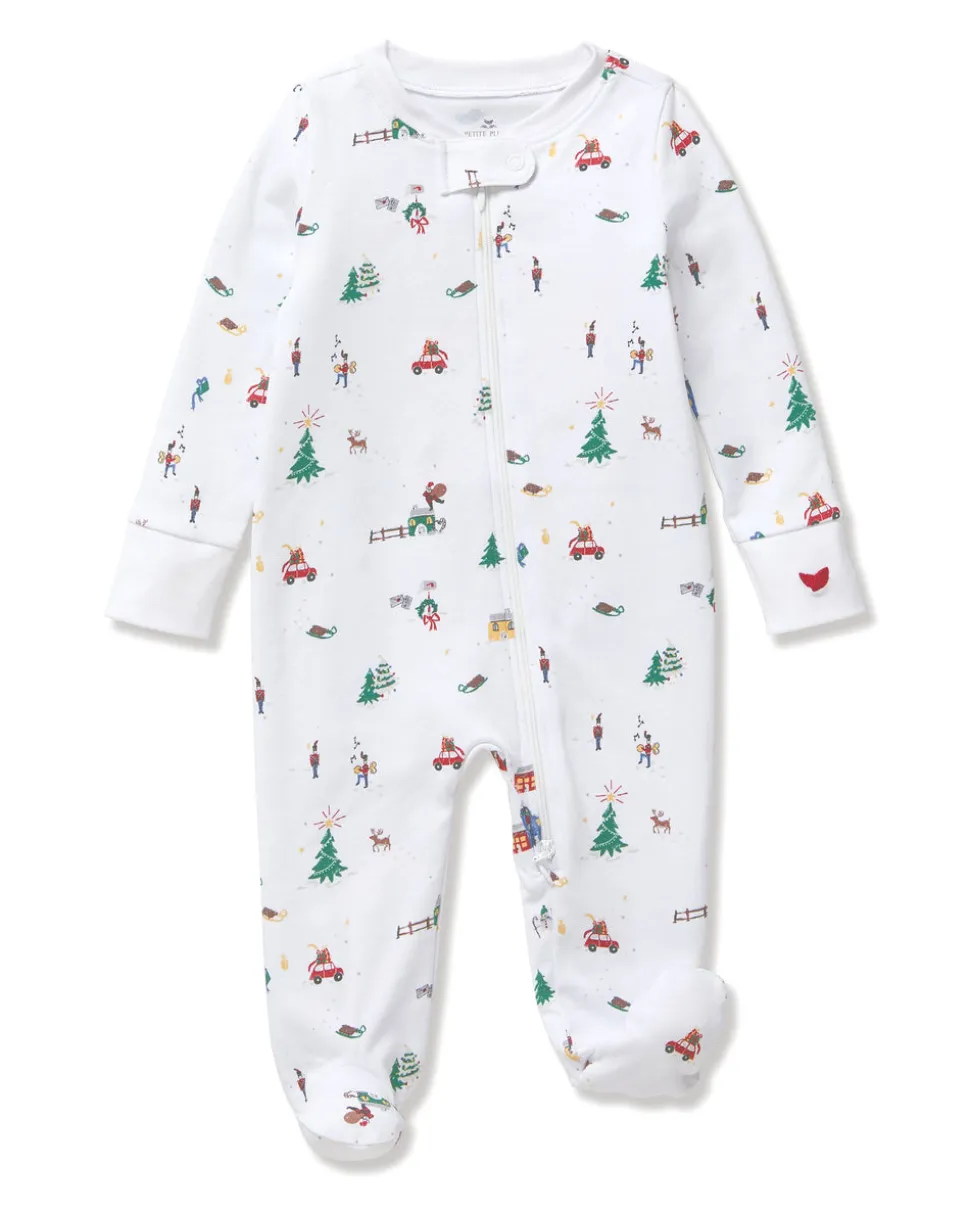 Baby’s Pima Romper in Holiday Town