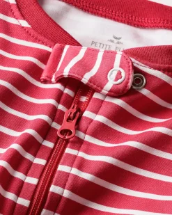 Baby’s Pima Romper in Red Stripe