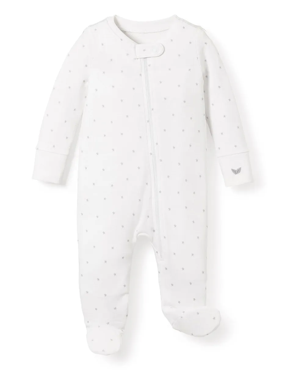 Baby’s Pima Snug Fit Romper in Gray Stars