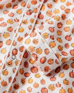 Baby’s Twill Cambridge Romper in Pumpkin Patch