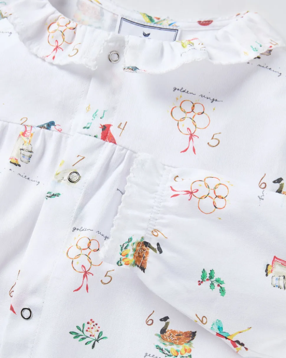 Baby's Twill Madeline Romper in 12 Days of Christmas