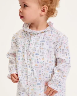 Baby's Twill Madeline Romper in Baking Spirits Bright