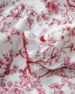 Baby’s Twill Madeline Romper in Red Timeless Toile
