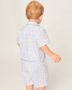 Baby’s Twill Romper in Bluehearts