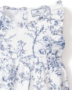 Baby’s Twill Ruffled Romper in Timeless Toile