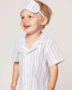 Baby’s Twill Summer Romper in Vintage French Stripes