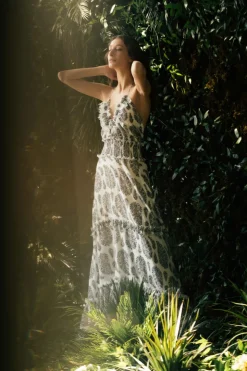Bahar Ruffle Dress in Paisley Ghalamkar