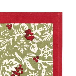 Baies de houx Mats in Red & Green, Set of 6