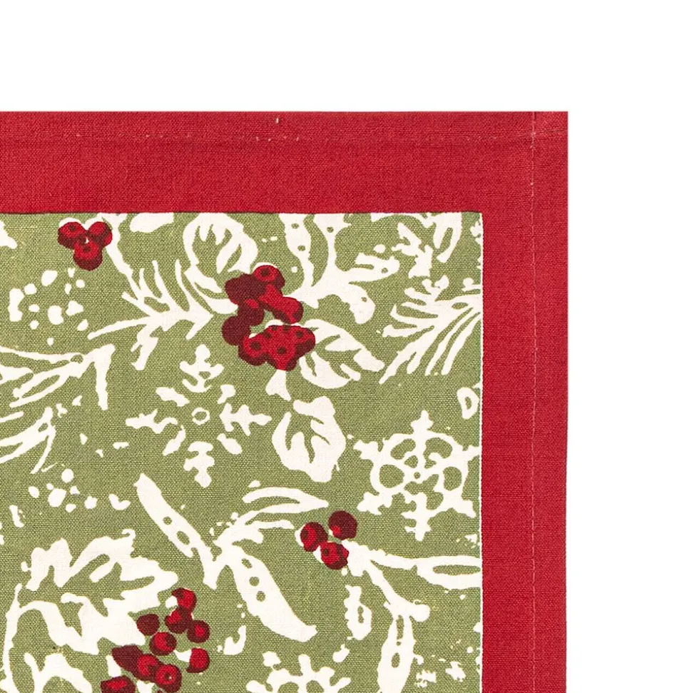 Baies de houx Mats in Red & Green, Set of 6