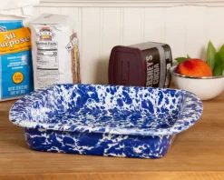Baking Pan in Cobalt Swirl