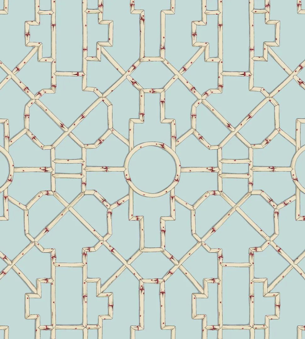 Baldwin Bamboo Wallpaper in Red