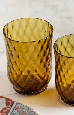 Balloton Water Glass in Amber