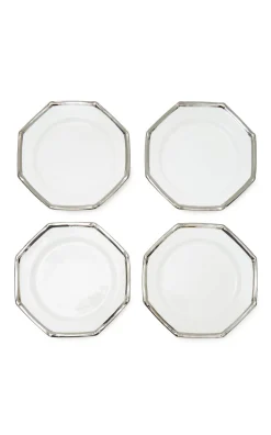 Bamboo Dinner Plates in Platinum, Set of 6