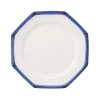 Bamboo Edge Dessert Plates in Blue, Set of 6