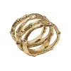 Bamboo Napkin Ring in Gold, Set of 4