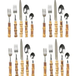 Bamboo 20-Piece Place Setting in Natural