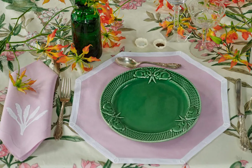 Bamboo Placemat in Lilac & White, Set of 2