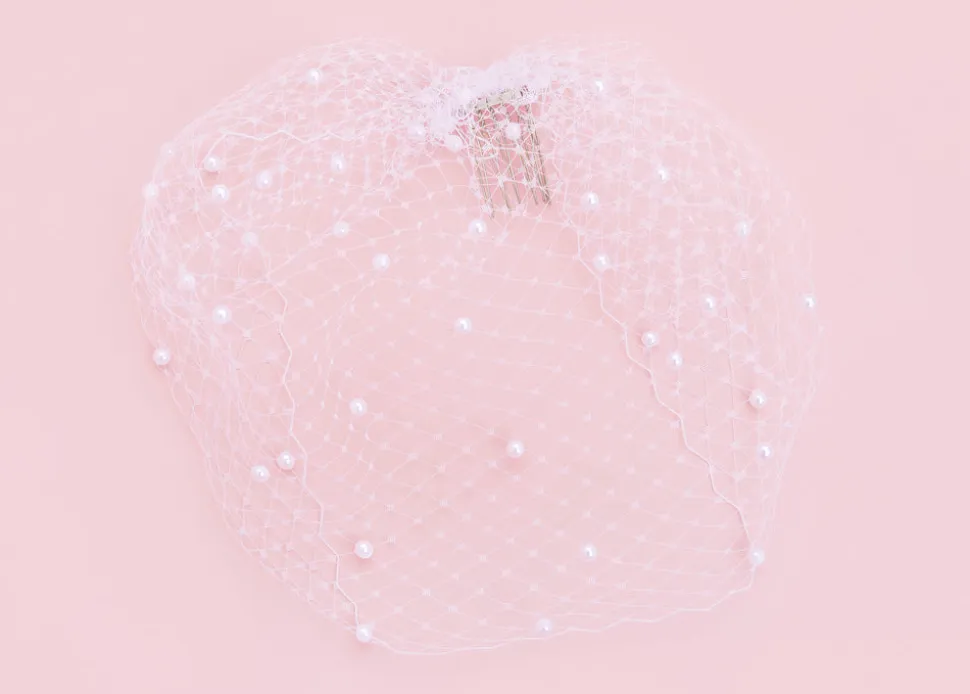Bardot Pearl Birdcage Veil