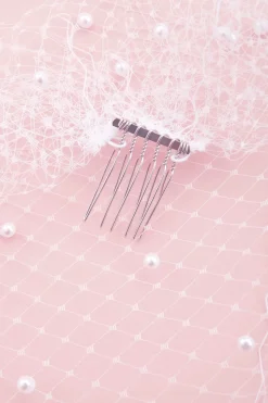 Bardot Pearl Birdcage Veil