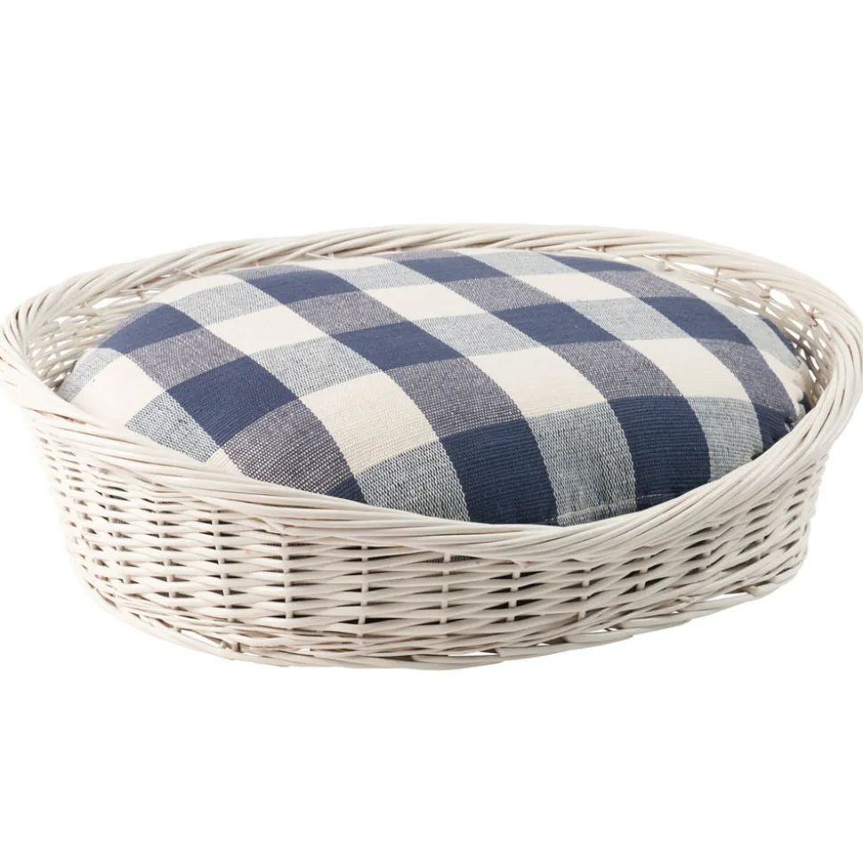 Barnes Blue Check Dog Bed