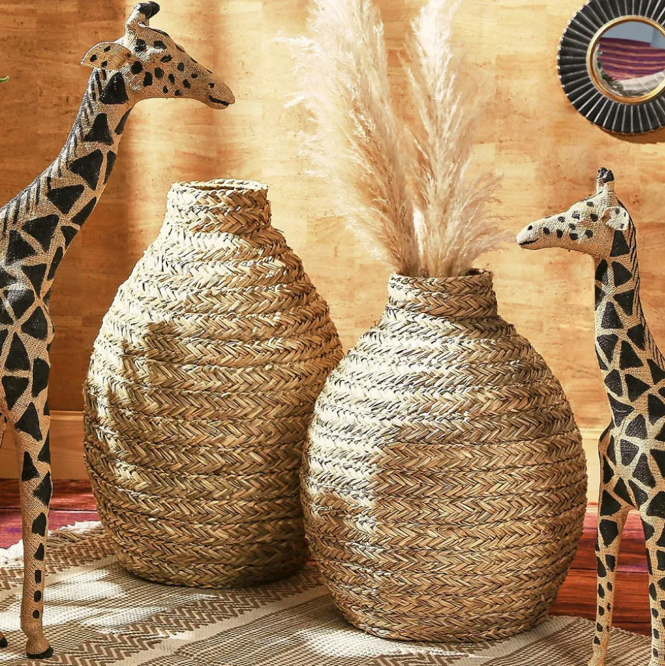 Basket Weave Bottle Shape Vase